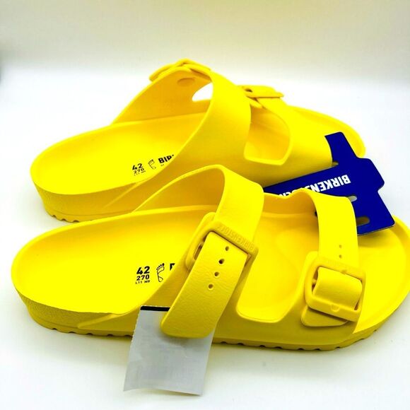 NWT Birkenstock ArizonaVibrant Unisex Sandals-Banana-42/270 Germany - Picture 4 of 10